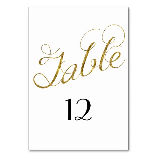 Numéro de table Gold Glam (Par défaut)