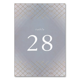 Numéro De Table Gold Grey Elegance Diamond Geo Deco Mariage
