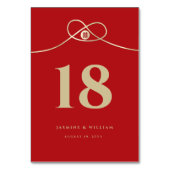 Numéro De Table Gold Knot Union Double Bonheur Mariage chinois (Par défaut)