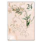 Numéro De Table Gold Moss Eucalyptus Moderne Abstrait Géométrique (Dos)