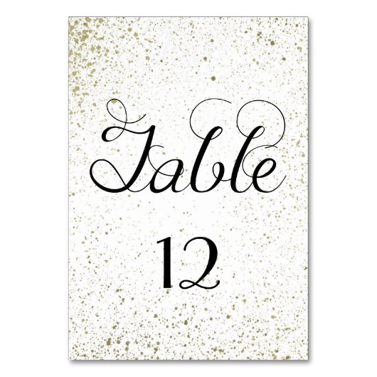 Numéro de table Gold Paint Splatter (Par défaut)