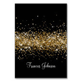 Numéro De Table Gold Parties scintillant Black Nom individuel Cart (Par défaut)