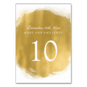 Numéro de table Gold Peinture Look (Dos)