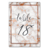 Numéro De Table Gold Rose profond / Calligraphie en marbre de cuiv (Dos)