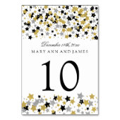 Numéro de table Gold & Silver Parties scintillant  (Dos)