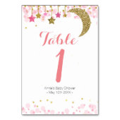 Numéro De Table Gold star rose lune moderne Table Numéro (Dos)
