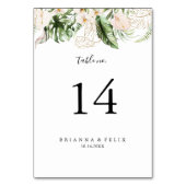 Numéro De Table Gold Tropical Foliage Floral Mariage (Par défaut)