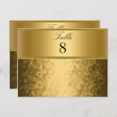 Numéro de table Gold Wedding Party (Devant / Derrière)