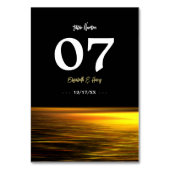 Numéro De Table Golden Ocean, Elégant Mariage plage (Par défaut)