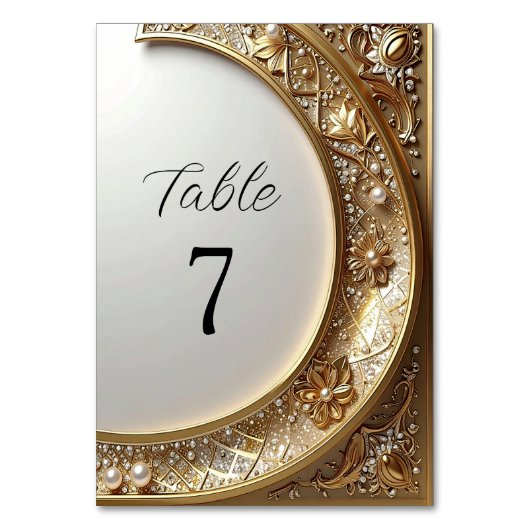 Numéro De Table Golden Ornate Frame Table Number (Par défaut)