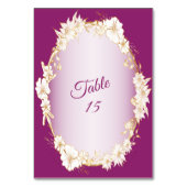 Numéro De Table Golden White Floral Pink Geometric Rustic Wedding (Par défaut)