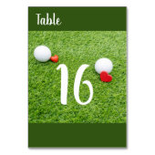 Numéro De Table Golf avec amour sur la table verte (Par défaut)