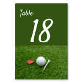 Numéro De Table Golf avec amour sur la table verte (Par défaut)