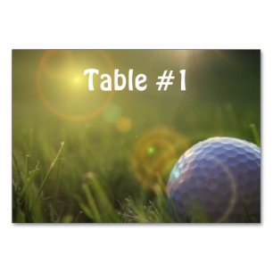 Numéro De Table Golf le jour du soleil