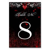 Numéro De Table Gomme de sang Noir et blanc Tableau d'Halloween No (Dos)