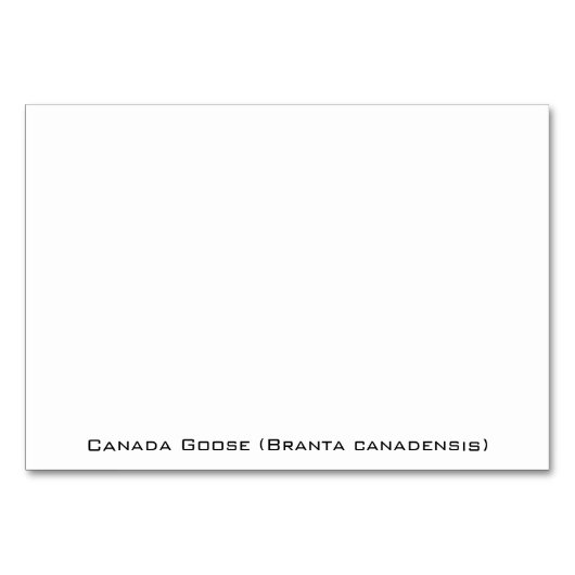 Numéro De Table Goose Gosling Canada (Dos)