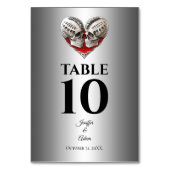 Numéro De Table Gothic Halloween Alternative Wedding (Dos)