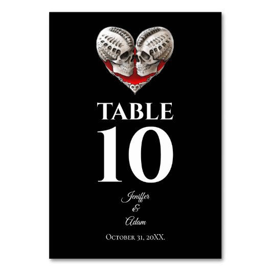 Numéro De Table Gothic Halloween Alternative Wedding (Par défaut)
