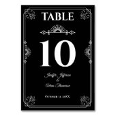 Numéro De Table Gothic Halloween Alternative Wedding (Dos)