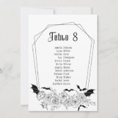 Numéro de table gothique foncé Carte de siège Mari (Devant)