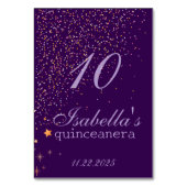 Numéro De Table Gothique Glam Quince parties scintillant violette (Par défaut)