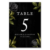 Numéro De Table Gothique Halloween Floral Mariage (Dos)