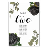 Numéro De Table Gothique Halloween Rose Mariage blanc Numéro de ta (Dos)