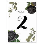 Numéro De Table Gothique Halloween Rose Mariage blanc Numéro de ta (Dos)