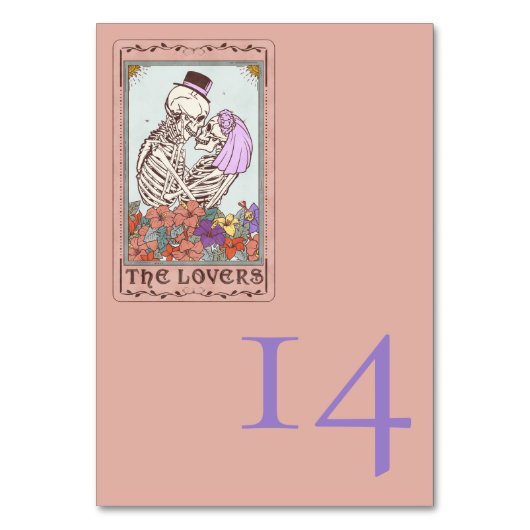 Numéro De Table Gothique Tarot Card Amateurs Mariage Numéro de tab (Par défaut)