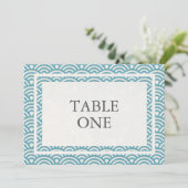Numéro de table grand avec vagues stylisées Seigha (Debout devant)
