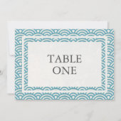 Numéro de table grand avec vagues stylisées Seigha (Dos)