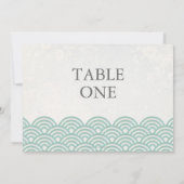 Numéro de table grand avec vagues stylisées Seigha (Dos)