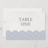 Numéro de table grand avec vagues stylisées Seigha (Dos)
