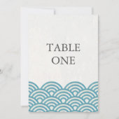 Numéro de table grand avec vagues stylisées Seigha (Devant)