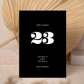 Numéro De Table GRAND Bold Premium Mariage noir blanc