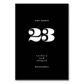 Numéro De Table GRAND Bold Premium Mariage noir blanc (Par défaut)