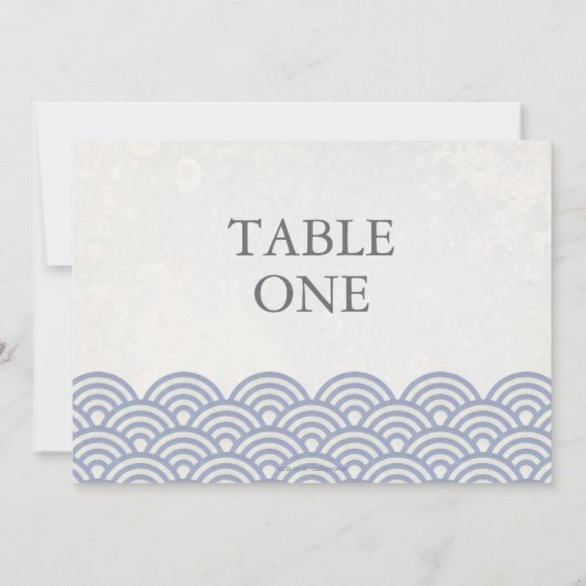 Numéro de table grand format avec vagues stylisées (Dos)