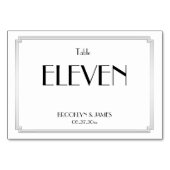 Numéro De Table Grand Gatsby Art Déco Mariage Argent Numéros (Dos)