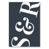 Numéro De Table Grand Monogramme Moderne Simple Table Numéro (Dos)