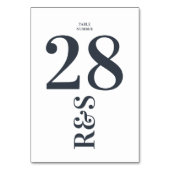 Numéro De Table Grand Monogramme Moderne Simple Table Numéro (Par défaut)