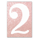 Numéro De Table Grand nombre moderne Faux Rose Gold Bokeh Parties  (Dos)