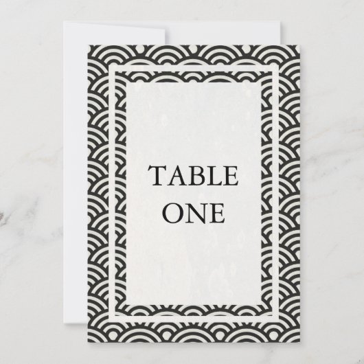 Numéro de table grand style vague Seigha japonais (Devant)