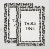 Numéro de table grand style vague Seigha japonais (Devant / Derrière)