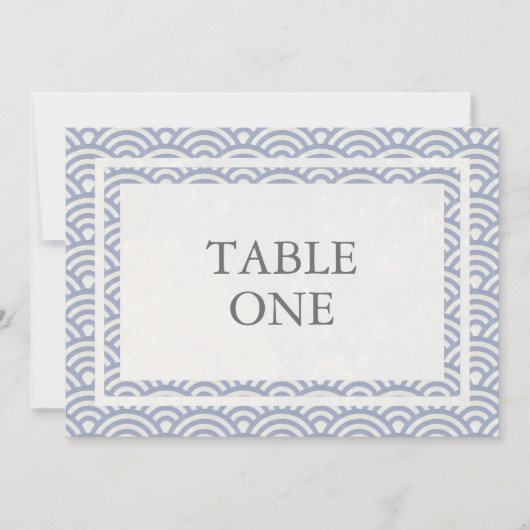 Numéro de table grand style vagues Seigha japonais (Devant)