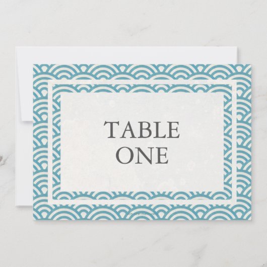 Numéro de table grand style vagues Seigha japonais (Dos)