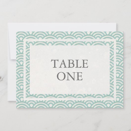 Numéro de table grand style vagues Seigha japonais (Devant)