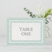 Numéro de table grand style vagues Seigha japonais (Debout devant)