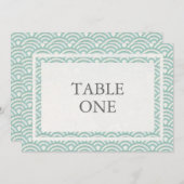 Numéro de table grand style vagues Seigha japonais (Devant / Derrière)