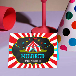 Numéro De Table Grand Top Carnaval de cirque 1er Anniversaire Cart