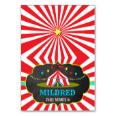 Numéro De Table Grand Top Carnaval de cirque 1er Anniversaire Cart (Par défaut)